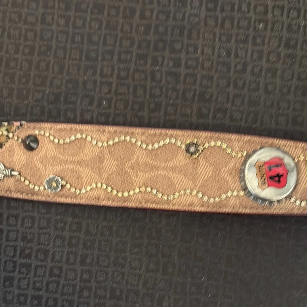 Coach Embellished Tan bag Strap - Picture 4 of 11